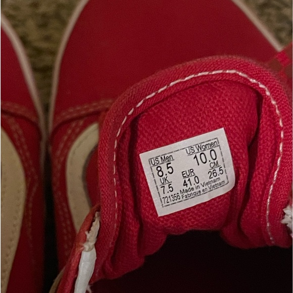 VANS WARD LO RED SNEAKER - MEN'S/WONENS - Picture 5 of 5